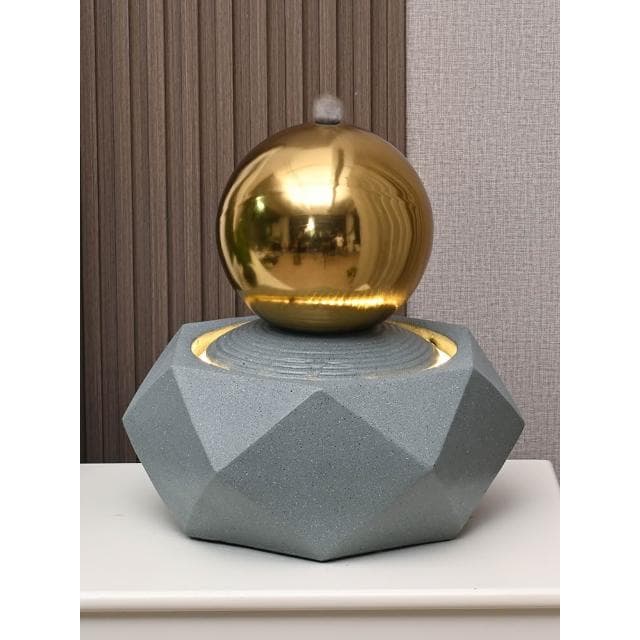 招財高端輕奢流水噴泉擺件 現代簡約裝飾品 辦公桌面迴圈水擺件 喬遷禮物