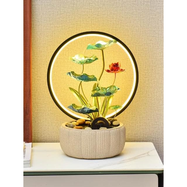 風水輪流水生財迴圈水擺件裝飾 客廳玄關擺件 喬遷新居禮品 招財開業禮物