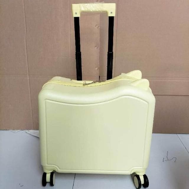 新款20寸可坐騎行兒童行李箱 可愛貓耳朵拉杆箱 密碼鎖萬向輪旅行箱