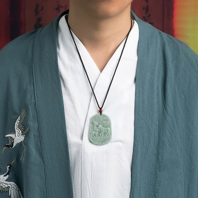 【Paiya 派亞】a貨翡翠三羊開泰生肖羊吊墜冰種玉石挂件男女款項鏈玉墜交換禮物/送禮