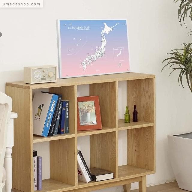 【Umade】日本地圖磁吸系列海報-單獨海報款 櫻花粉色 附磁鐵地標扣 (牆壁裝飾 客廳擺飾 居家房間佈置 情侶禮物 生日送禮 旅遊回憶 禮物推薦 紀念禮物)