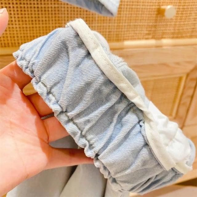 【Arbea】夏季新款女童背心套裝兒童刺繡花朵上衣吊帶牛仔褲兩件套 C890