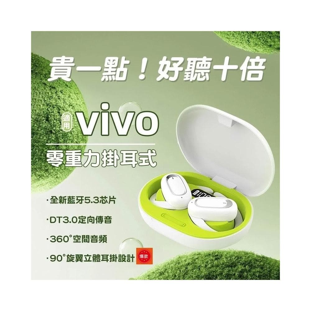 台灣出貨 ows開放式不入耳掛式藍牙耳機 可旋轉耳機 無線耳機 長續航耳掛式耳機 通話抗噪耳機 防水數顯5.3掛耳式耳機