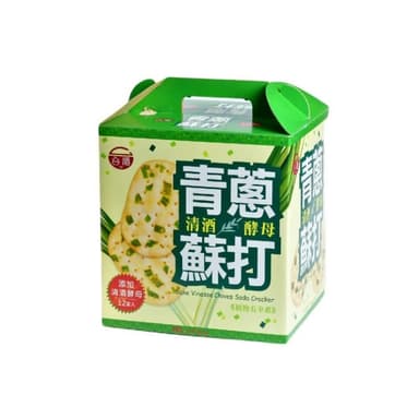 【台酒】台酒清酒酵母青蔥蘇打-禮盒(植物五辛素 青蔥蘇打 蘇打餅乾 香蔥蘇打 蘇打餅 五辛素 送禮禮盒 節日禮盒)