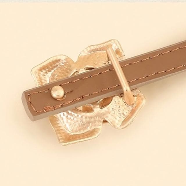 【LEESA】洋裝皮帶\腰帶\褲帶\皮帶真皮\細腰帶\牛皮皮帶\女士皮帶\毛衣皮帶\精品皮帶\高質感\可代打洞\女生禮物\皮帶