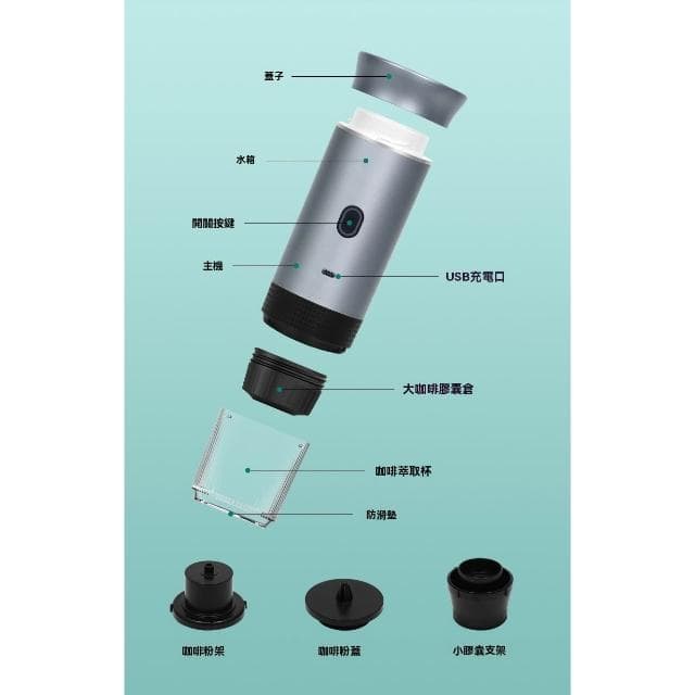 中性 25新品 全自動一體機  意式濃縮便攜咖啡機 防水 三合一提取膠囊咖啡機