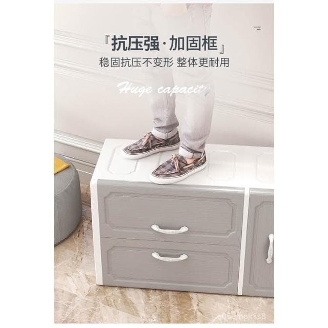 衣櫃寶寶簡易現代臥室傢用儲物大收納櫃子塑料簡約小衣櫥嬰兒