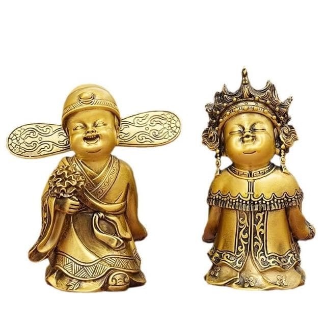 新婚禮物創意個性浪漫結婚娃娃天生一對金童玉女閨蜜結婚禮物擺件
