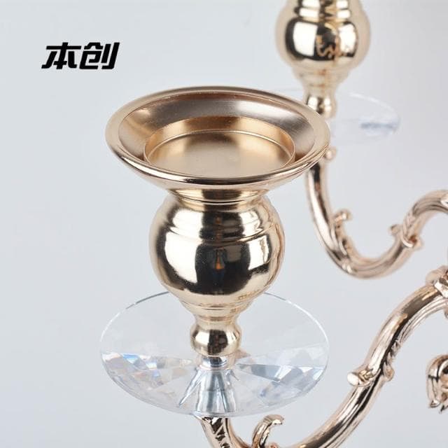 新款歐式金屬燭臺燭光晚餐蠟燭臺婚禮現場裝飾浪漫氛圍蠟燭座擺件