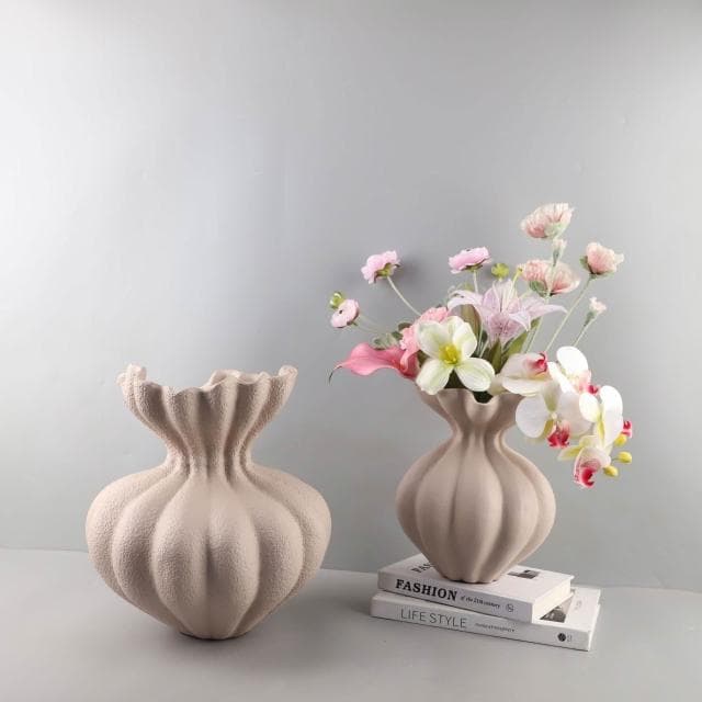 輕奢法式大花瓶擺件家居藝術風高級感幹花器餐廳酒店客廳玄關飾品