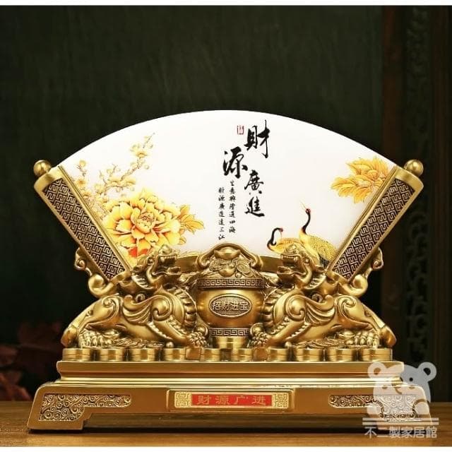 宅配免運 玄關擺飾 屏風招財擺飾 開幕送禮 風水招財 聚寶盆 開運招財擺飾 入厝禮物 金蟾聚寶盆 風水擺件 FIH07