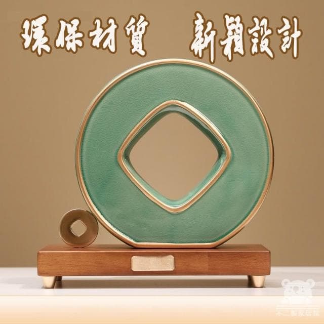 宅配免運 高檔裝飾品 招財聚財 陶瓷擺件 開業禮物 聚寶盆 家居裝飾 入厝禮物 陶瓷聚寶盆 元寶盆擺件 FIH03