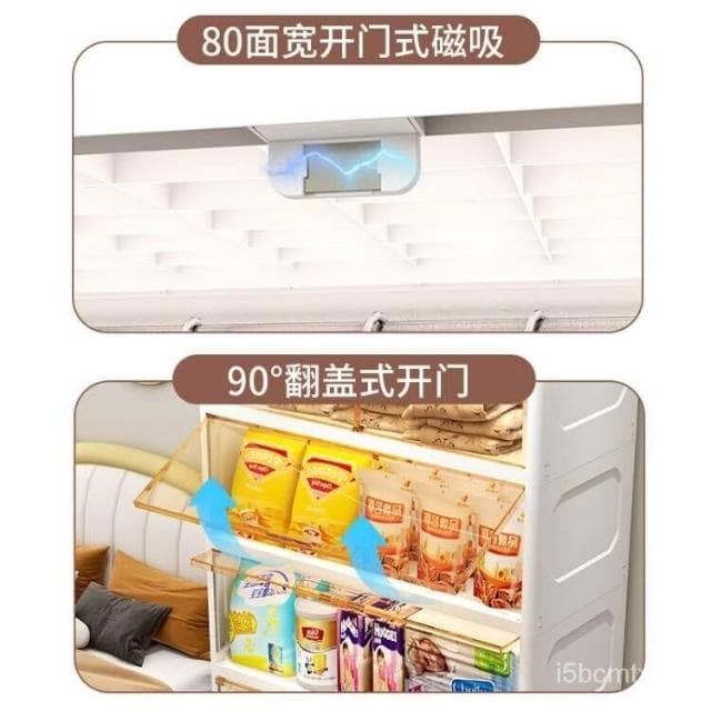 衣櫃 透明收納櫃 多層客廳出租房掛衣臥室雜物嬰兒雙開門儲物櫃 簡易衣櫥 儲物收納櫃 抽屜櫃