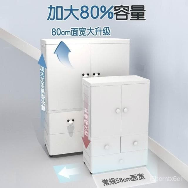 加厚特大寶寶衣櫃 嬰兒收納櫃子 簡易小衣櫥 五鬥櫥衣服儲物櫃箱 簡易衣櫥 折疊收納櫃 抽屜櫃