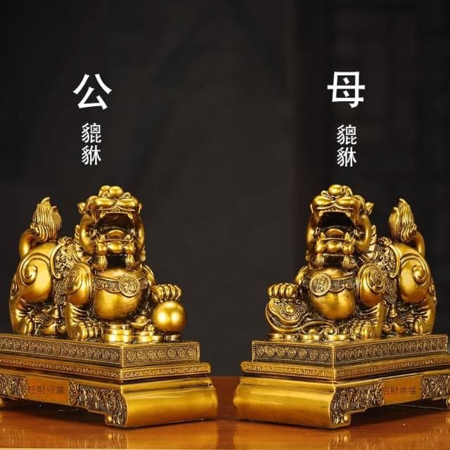 貔貅招財擺件公母一對大旺財守業客廳辦公室桌面喬遷店鋪開業送禮