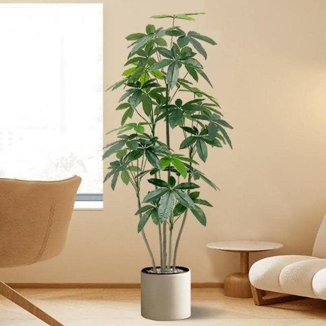 發財樹仿 真綠植 高端輕奢植物 客廳裝飾植物 落地擺件植物 室內盆栽 假樹仿真花擺設