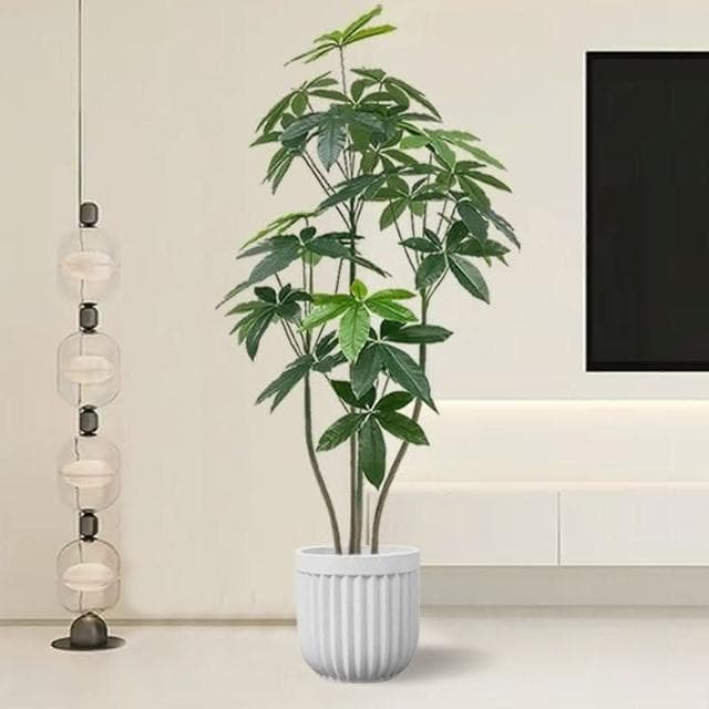 發財樹仿 真綠植 高端輕奢植物 客廳裝飾植物 落地擺件植物 室內盆栽 假樹仿真花擺設