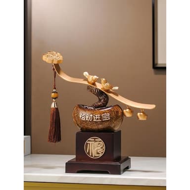 招財進寶如意擺件新中式客廳玄關辦公室博古架酒櫃裝飾品開業禮物