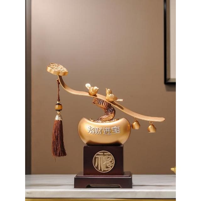 招財進寶如意擺件新中式客廳玄關辦公室博古架酒櫃裝飾品開業禮物