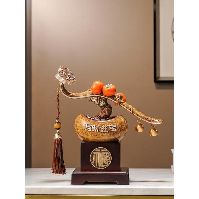 招財進寶如意擺件新中式客廳玄關辦公室博古架酒櫃裝飾品開業禮物