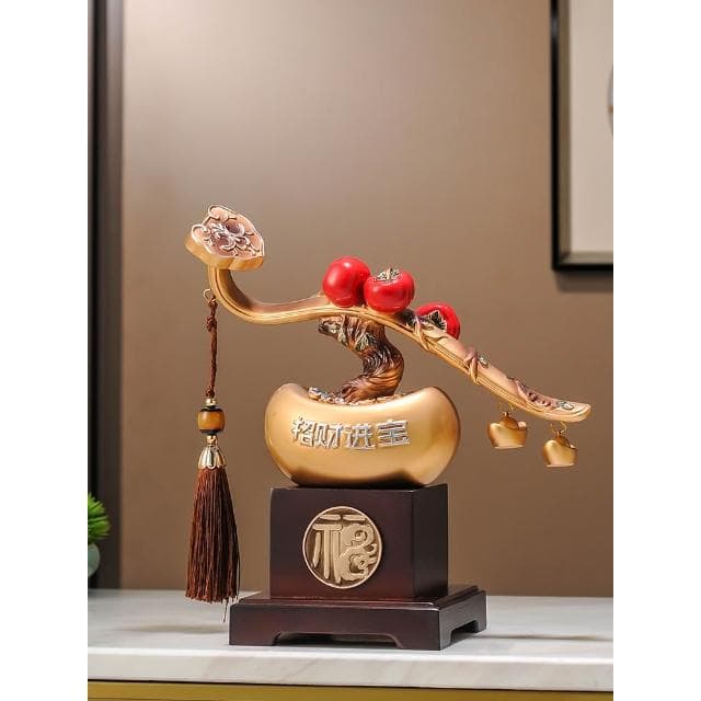 招財進寶如意擺件新中式客廳玄關辦公室博古架酒櫃裝飾品開業禮物