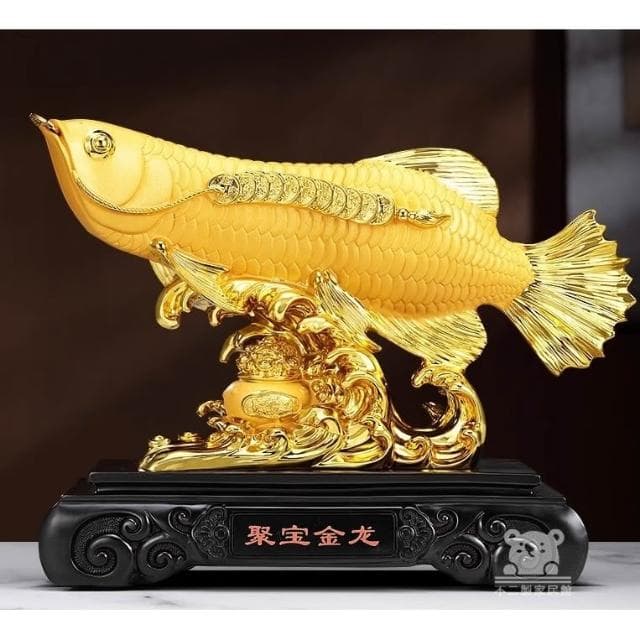 聚財金龍魚 宅配免運 開光招財金龍魚擺件 年年有餘 吉祥如意 風水聚財擺飾 入厝喬遷禮物 工藝品擺飾開幕送禮FIH14