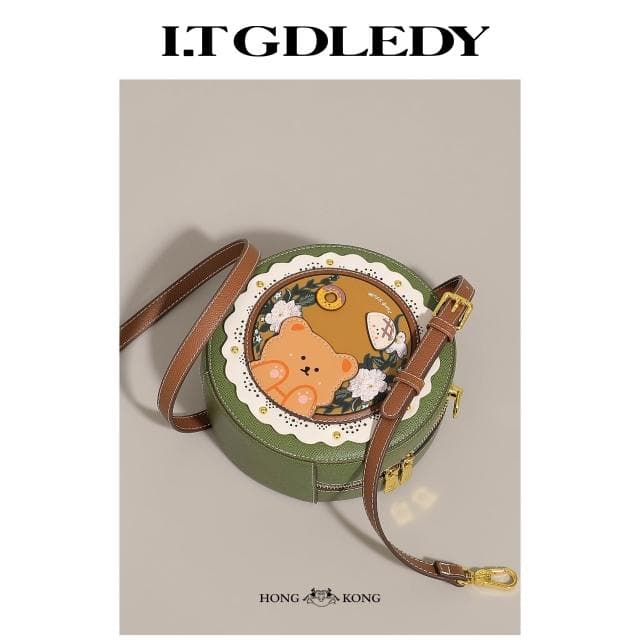 it Gdledy小众女生可爱包包女2025新款百搭小圆包斜挎包生日礼物