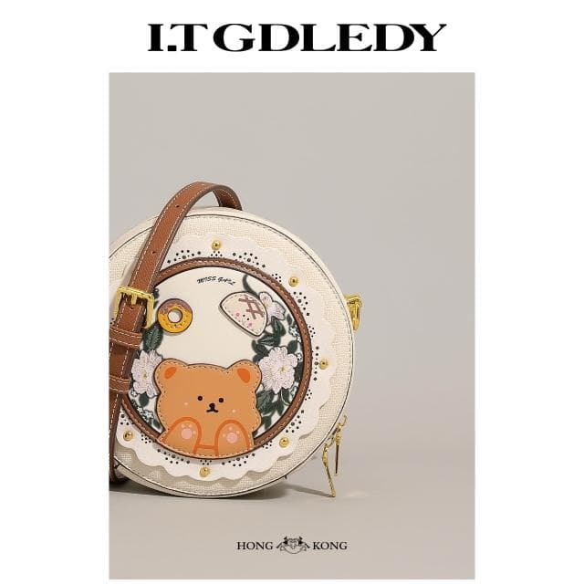 it Gdledy小众女生可爱包包女2025新款百搭小圆包斜挎包生日礼物