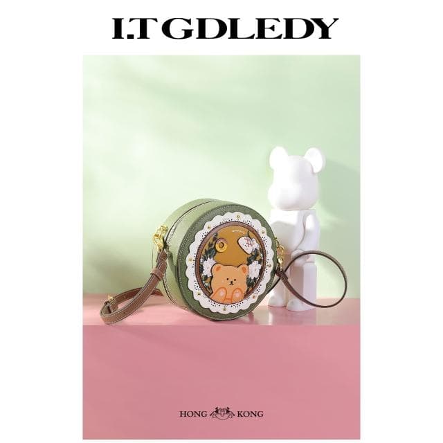 it Gdledy小众女生可爱包包女2025新款百搭小圆包斜挎包生日礼物