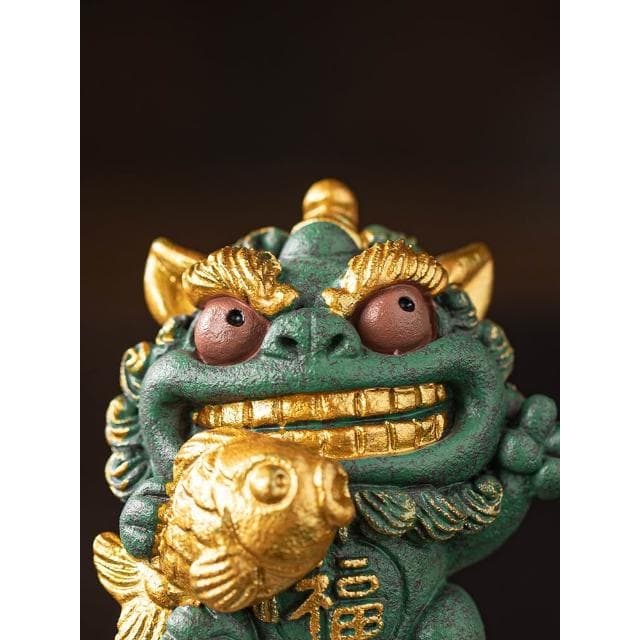 創意前程似錦小獅子擺件可愛治癒系辦公室桌面工位裝飾品高檔禮物