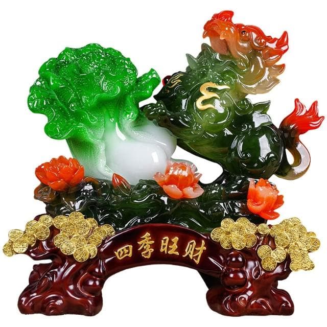 貔貅擺件招財玉白菜店鋪開業禮品送禮客廳辦公室收銀臺金蟾裝飾品