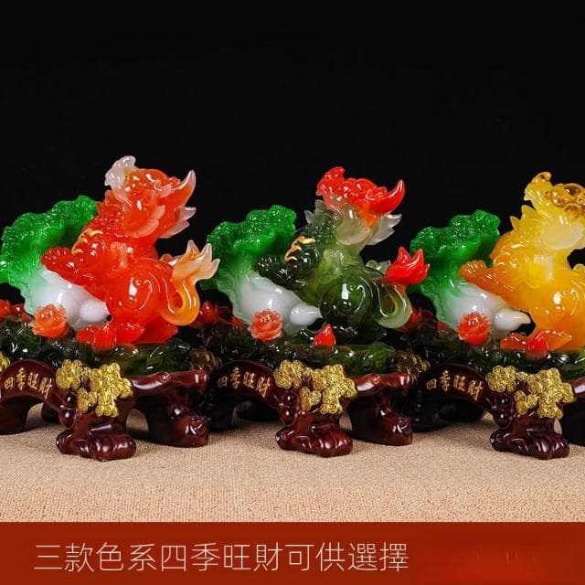 貔貅擺件招財玉白菜店鋪開業禮品送禮客廳辦公室收銀臺金蟾裝飾品