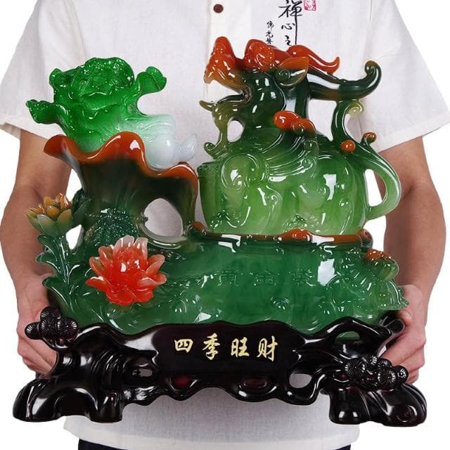 貔貅擺件招財玉白菜店鋪開業禮品送禮客廳辦公室收銀臺金蟾裝飾品