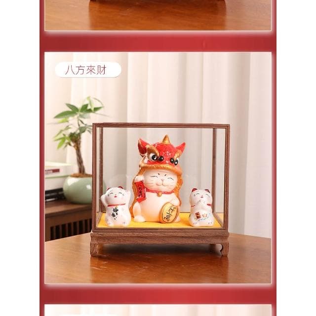 招財貓入戶擺件開業禮品店鋪前臺陶瓷國潮發財貓存錢罐喬遷禮物