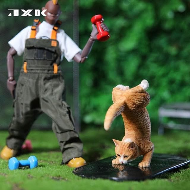 JXK 1/6 瑜伽貓2.0模型 創意可愛貓咪萌寵寵物周邊禮物擺件手辦