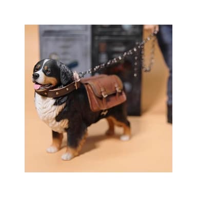 JXK 1/6 伯恩山犬 可愛創意仿真寵物狗模型公仔擺件手辦禮物周邊