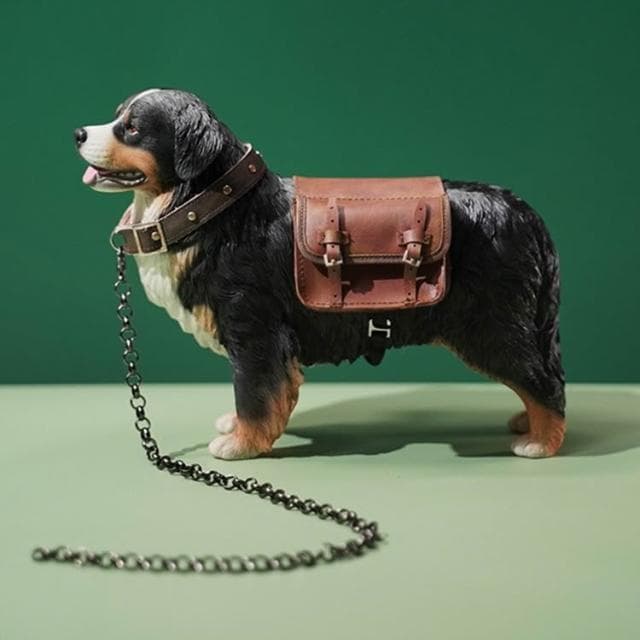 JXK 1/6 伯恩山犬 可愛創意仿真寵物狗模型公仔擺件手辦禮物周邊