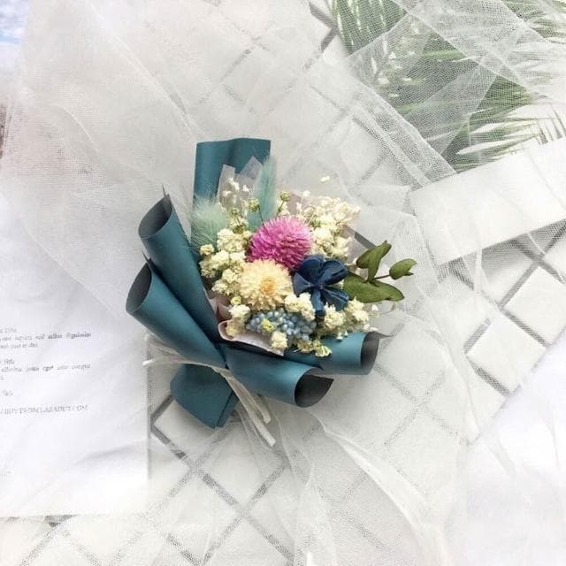 森林海迷你花束 迷你乾燥花束 畢業花束 畢業禮物 乾燥花 永生花束 小清新小花束 迷你乾燥花 婚(迷你乾燥花束)