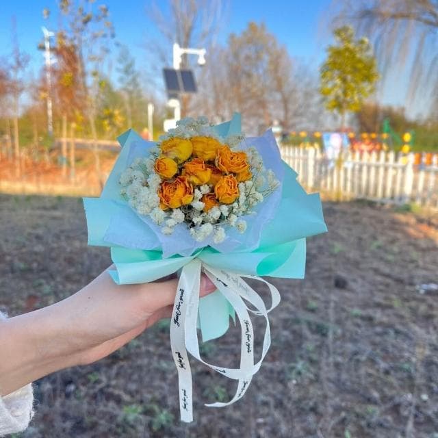 森林海迷你花束 迷你乾燥花束 畢業花束 畢業禮物 乾燥花 永生花束 小清新小花束 迷你乾燥花 婚(迷你乾燥花束)