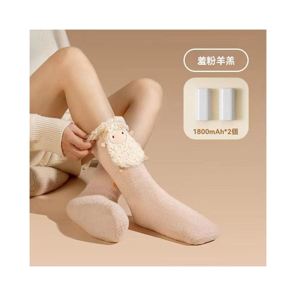65°智能電暖襪 冬天發熱襪子 保暖襪子（暖腳寶 充電式 女生襪子 可水洗 電熱襪子 襪子 暖腳 交換禮物）
