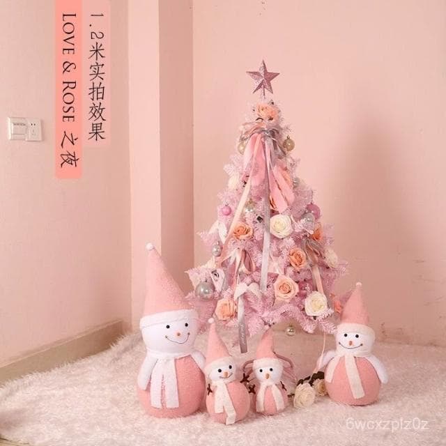 小型聖誕樹 仿真耶誕樹 桌上型聖誕樹 聖誕節裝飾小物 聖誕節櫻花粉色聖誕樹兒童聖誕禮物創意加密家用裝飾商場櫥窗擺件