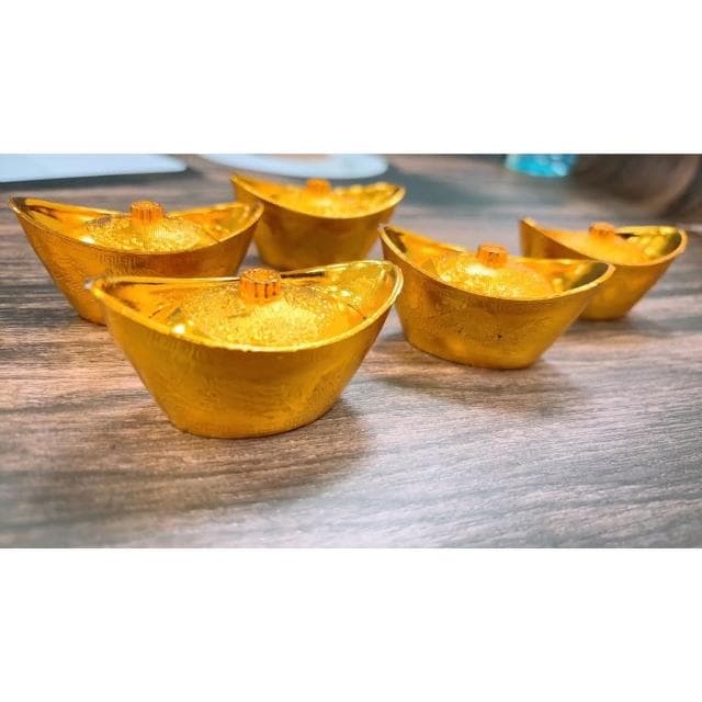 招財進寶 金元寶 古早味 金元寶 過年 喜慶 裝飾 送禮 禮物 內有巧克力