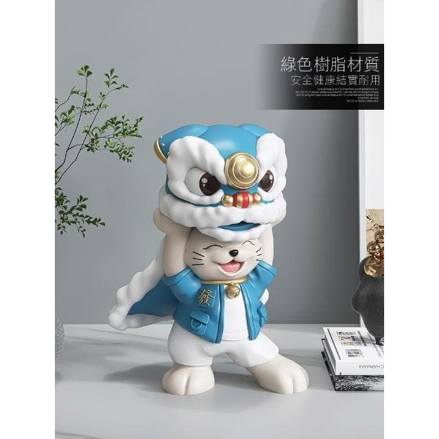 創意國潮醒獅招桌面擺件店鋪前臺收銀臺裝飾品送朋友開店開業禮物