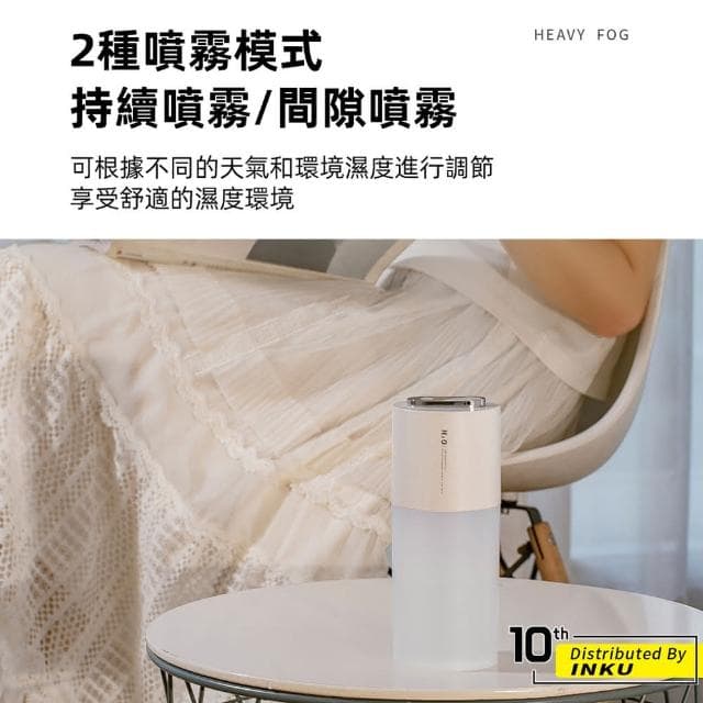 【ibits】KLS 雙噴霧加濕器 圓柱款 香薰 水氧機 補水 香氛 小夜燈 居家 裝飾 臥室 客廳 房間 擴香(加濕器-充電版)