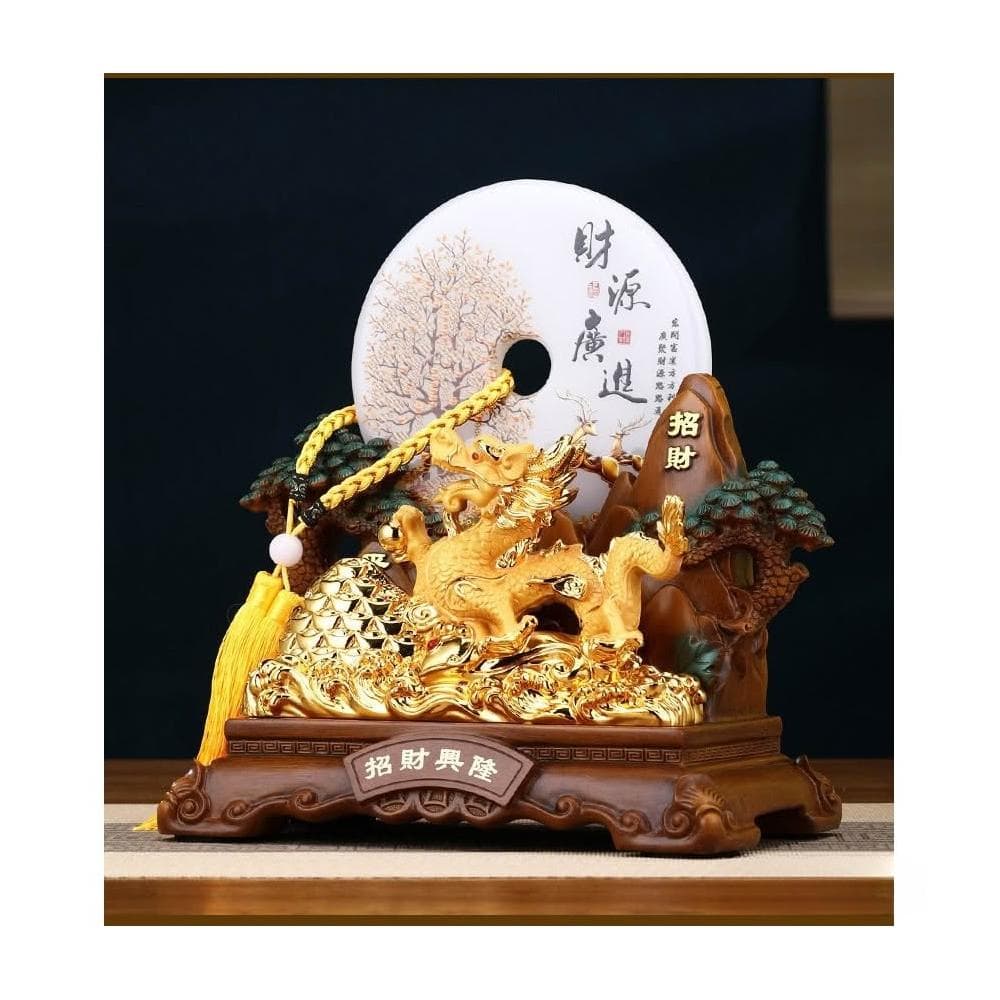 擺件 招財龍 金蟾 財神爺 平安扣擺件 招財擺飾 家居擺飾 客廳 玄關擺飾  入厝禮物 禮物