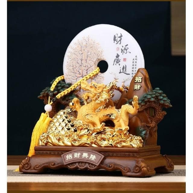 擺件 招財龍 金蟾 財神爺 平安扣擺件 招財擺飾 家居擺飾 客廳 玄關擺飾  入厝禮物 禮物