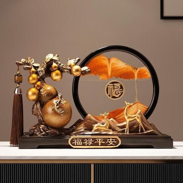 擺件 美柿柿如意葫蘆流沙客廳招財擺件裝飾品喬遷開業新居禮物禮品