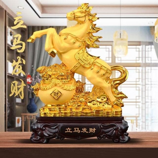 擺件 沙金立馬髮財擺件 開業老闆禮品擺件 客廳酒櫃電視櫃玄關書房擺件 入厝 開業送禮 開店送禮 玄關擺件