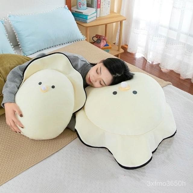 臺灣 可愛生蠔抱枕毛絨玩具超軟海洋動物海蠣子玩偶布娃娃禮物