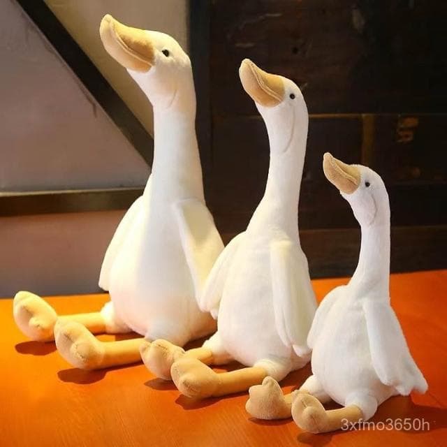 桃園 大白鵝毛絨公仔大鵝玩偶毛絨玩具可愛安撫娃娃兒童生日禮物